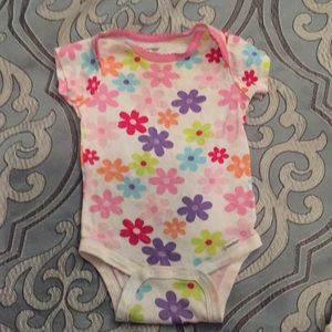 SOLD - 12 month flower onesie